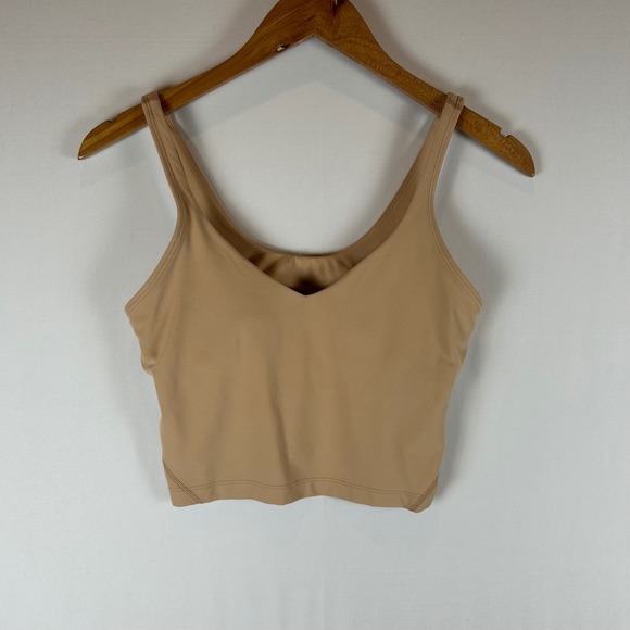 Lululemon Align Tank Top Size 8 Nulu Light Support Built In Bra Beige Contour - Picture 1 of 7